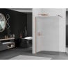 Mexen Kioto dušo siena Walk-in 100 x 200 cm, dryžuota 8 mm, rožinis auksas - 800-100-101-60-09
