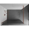 Mexen Kioto dušo siena Walk-in 100 x 200 cm, dryžuota 8 mm, rožinis auksas - 800-100-101-60-09