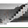 Mexen Kioto dušo sienelė 110 x 200 cm, juosteles 8 mm, Rožinio aukso - 800-110-101-60-09