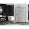 Mexen Kioto-R apvali dušo sienelė Walk-in 100 x 200 cm, permatoma 8 mm, chromuota - 800-100-101-01-06