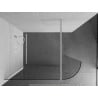 Mexen Kioto-R užapvalinta dušo sienelė Walk-in 80 x 200 cm, 8 mm skaidri, balta - 800-080-101-20-06