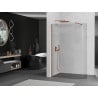 Mexen Kioto-R apvali dušo sienelė Walk-in 150 x 200 cm, skaidri 8 mm, rožinis auksas - 800-150-101-60-06