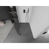 Mexen Kioto-R apvali dušo siena Walk-in 80 x 200 cm, skaidrus 8 mm, juodas - 800-080-101-70-06