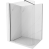 Mexen Kioto-R apvali dušo siena Walk-in 150 x 200 cm, permatoma 8 mm, juoda - 800-150-101-70-06