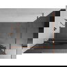 Mexen Kioto+ dušo sienelė su lentyna ir bėgeliu 110 x 200 cm, juosteles 8 mm, Rožinio aukso - 800-110-121-60-09