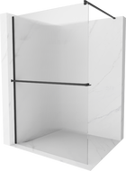 Mexen Kioto+ dušo siena su lentyna Walk-in 130 x 200 cm, juostelės, juoda - 800-130-121-70-09