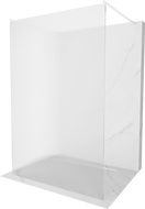 Mexen Kioto laisvai pastatoma dušo sienelė 110 x 200 cm, juostelės 8 mm, balta - 800-110-002-20-09
