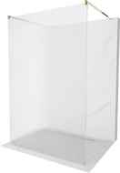 Mexen Kioto laisvai pastatoma dušo sienelė 120 x 200 cm, briaunuota 8 mm, auksinė - 800-120-002-50-09