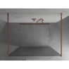 Mexen Kioto laisvai pastatoma dušo sienelė 120 x 200 cm, dryžuota 8 mm, rožinis auksas - 800-120-002-60-09