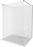 Mexen Kioto dušo siena laisvai pastatoma 130 x 200 cm, dryžiai 8 mm, rožinis auksas - 800-130-002-60-09