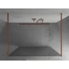 Mexen Kioto laisvai stovinti dušo pertvara 130 x 200 cm, 8 mm juostelės, rožinis auksas - 800-130-002-60-09