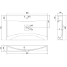 Mexen Poli praustuvo konsoli iš konglomerato 1/O 80 x 48 cm, baltas - 23028001