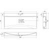 Mexen Poli stalviršio praustuvas iš konglomerato 1/O 100 x 48 cm, baltas - 23021001