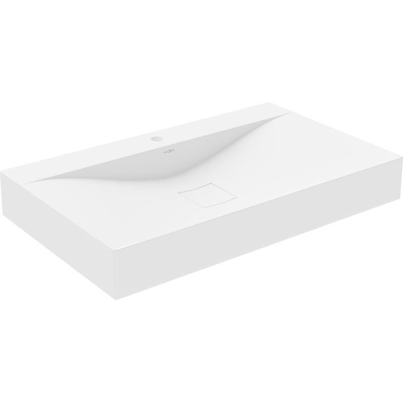 Mexen Poli praustuvas ant stalviršio, pagamintas iš konglomerato 80 x 48 cm, balta - 23028001