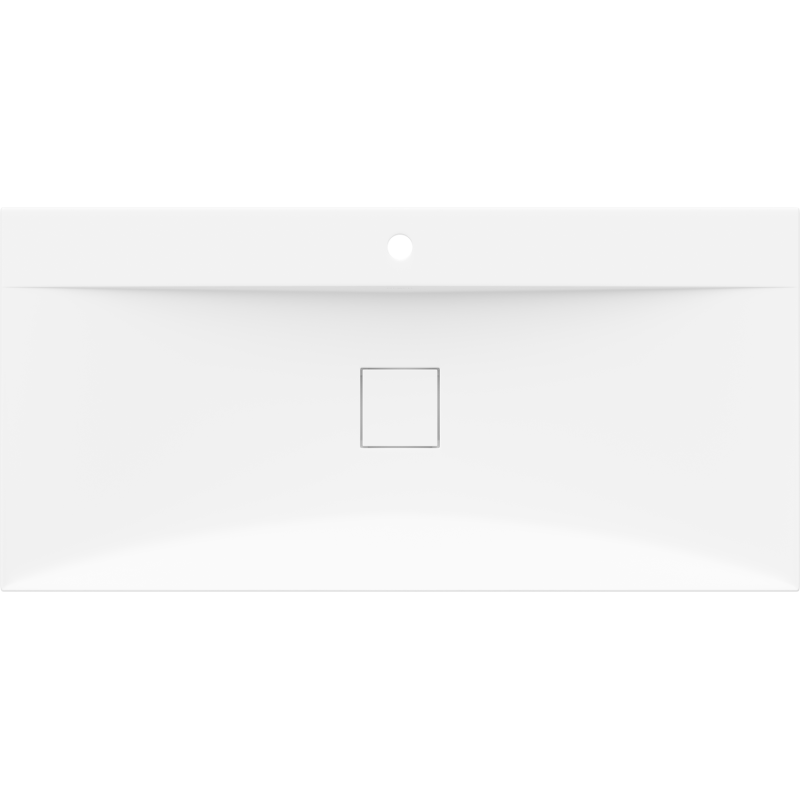 Mexen Poli antstalinis praustuvas iš konglomerato 1/O 100 x 48 cm, baltas - 23021001