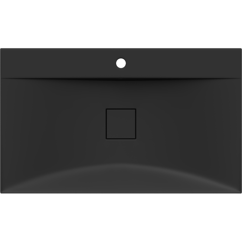Mexen Poli stalviršio praustuvas iš konglomerato 1/O 80 x 48 cm, juodas - 23028071