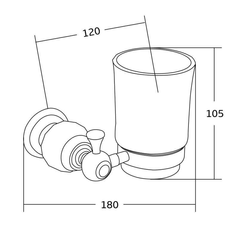 Mexen Estela dantų šepetėlio laikiklis, rožinis auksas - 7011538-60