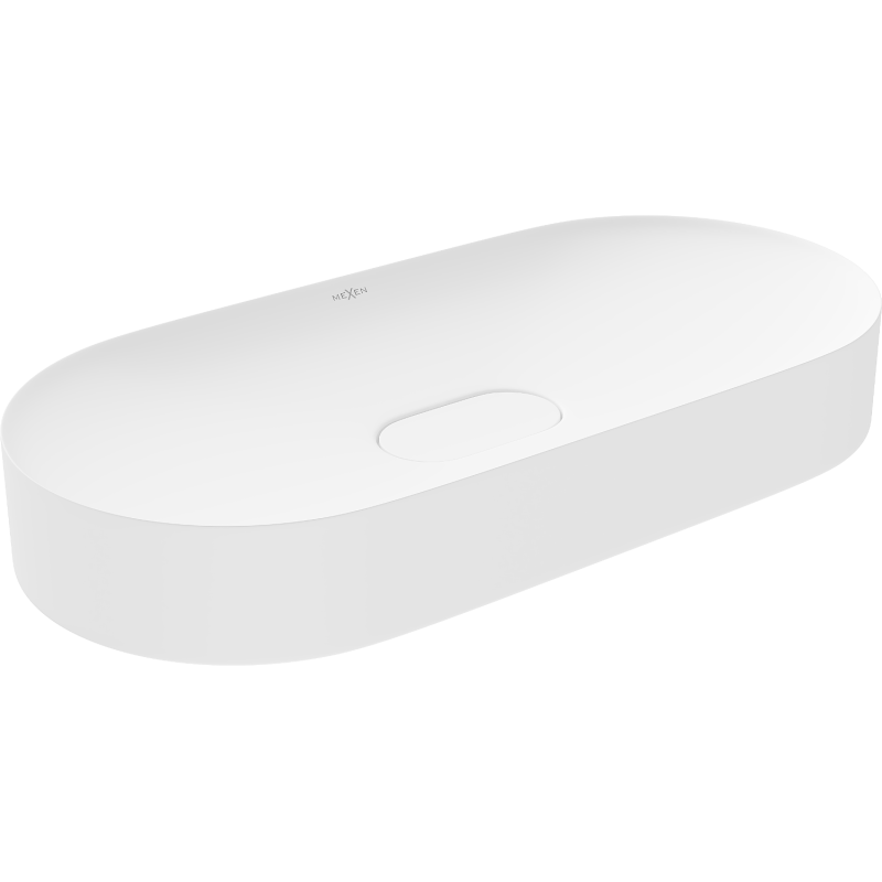 Mexen Sofia stalviršinis praustuvas iš konglomerato 70 x 35 cm, baltas - 23067001