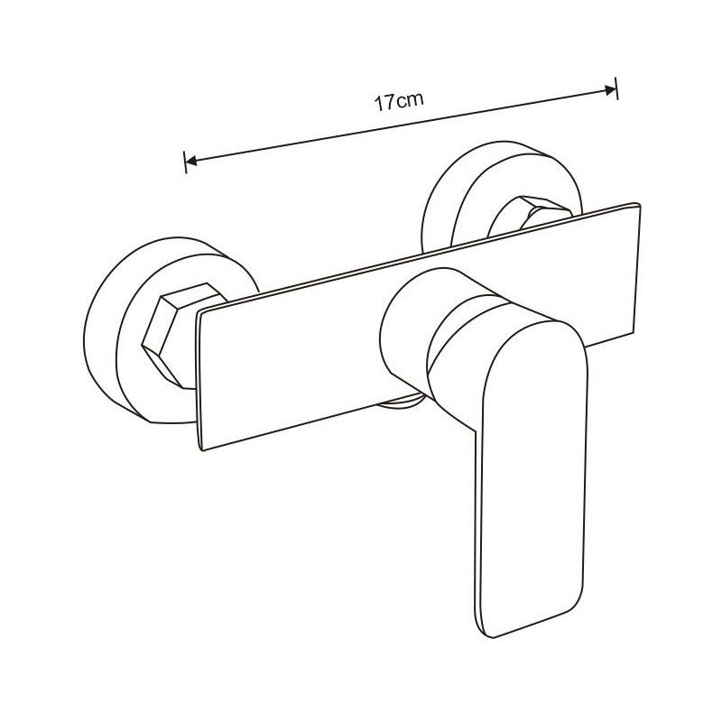 Mexen Alfa dušo baterija, juoda/chromuota - 745740-71