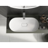 Mexen Sofia stalviršinis praustuvas iš konglomerato 70 x 35 cm, baltas - 23067001