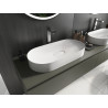 Mexen Sofia stalviršinis praustuvas iš konglomerato 70 x 35 cm, baltas - 23067001