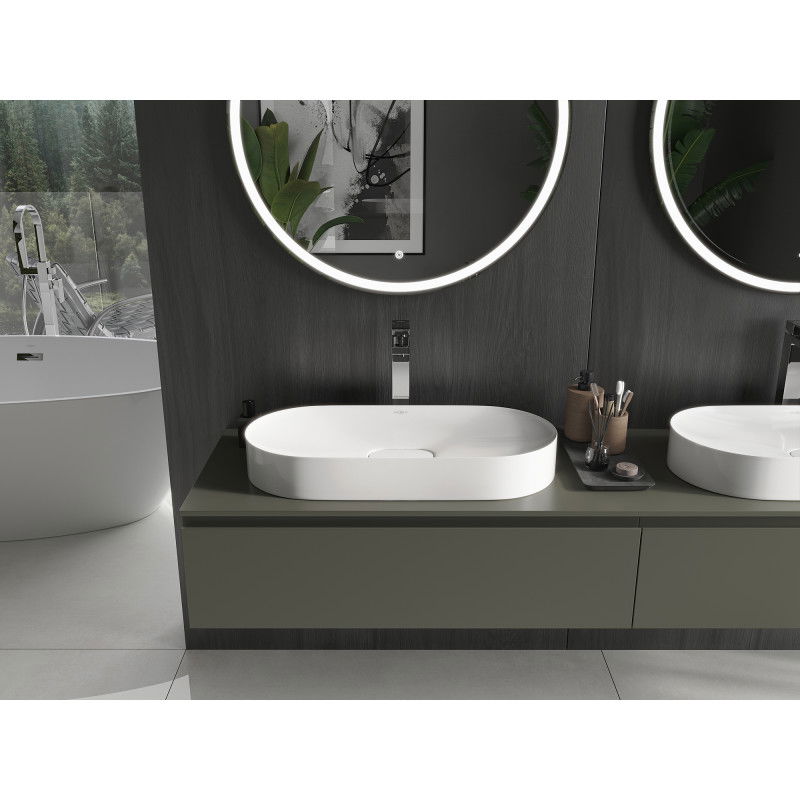 Mexen Sofia stalviršio praustuvas iš konglomerato 70 x 35 cm, baltas - 23067001