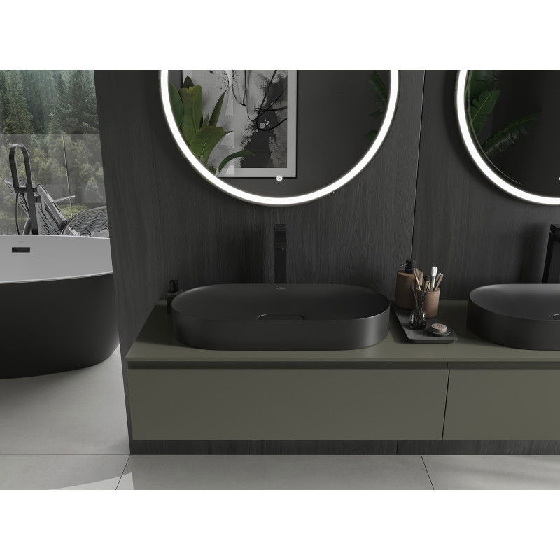 Mexen Sofia praustuvo ant stalviršio iš konglomerato 70 x 35 cm, juoda - 23067071