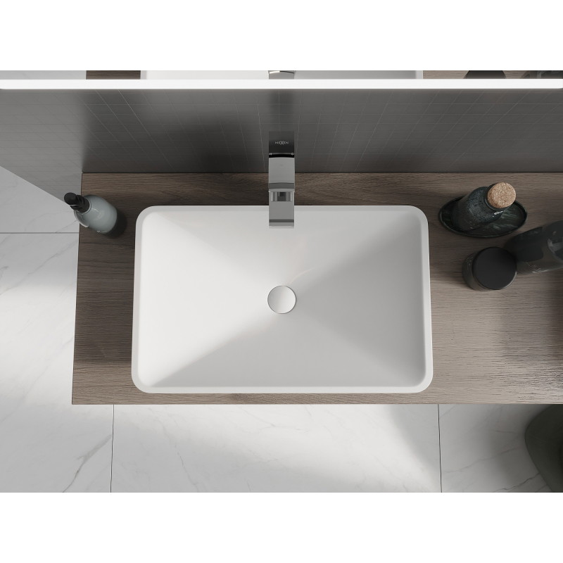 Mexen Esper stalviršio praustuvas iš konglomerato 60 x 38 cm, baltas - 23036001