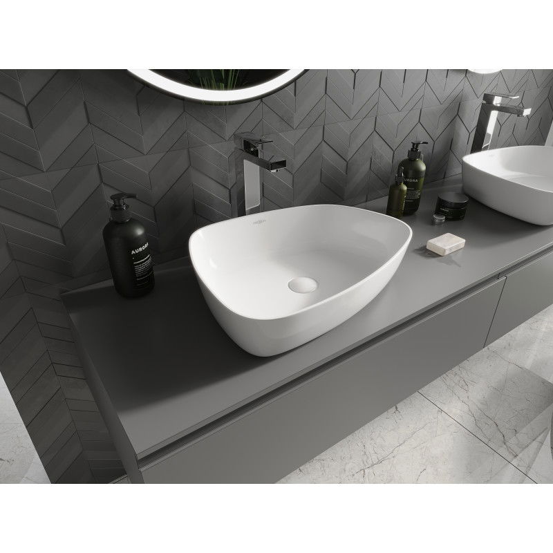 Mexen Ono konglomerato stalviršio praustuvas 51 x 39 cm, baltas - 23045101