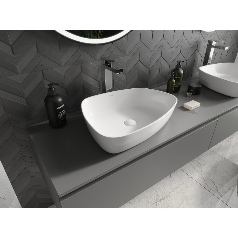Mexen Ono konglomerato stalviršis toliau vonios kriauklė 51 x 39 cm, balta - 23045101