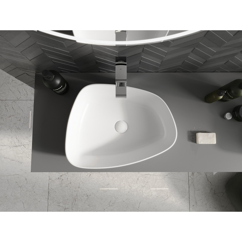 Mexen Ono stalviršio praustuvas iš konglomerato 51 x 39 cm, baltas - 23045101