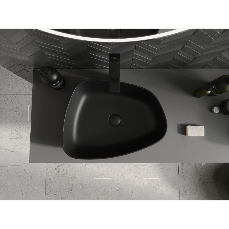 Mexen Ono stalviršis praustuvas iš konglomerato 51 x 39 cm, juodas - 23045171