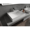 Mexen Poli stalviršinis praustuvas iš konglomerato 1/O 60 x 48 cm, baltas - 23026001