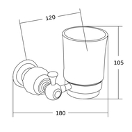 Mexen Estela dantų šepetėlių puodelis, juodas - 7011538-70