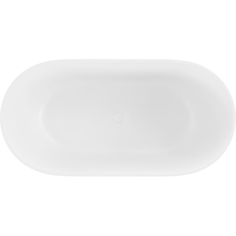 Mexen Rimini laisvai stovinti vonia iš konglomerato 150 x 75 cm, balta matinė - 57241507500