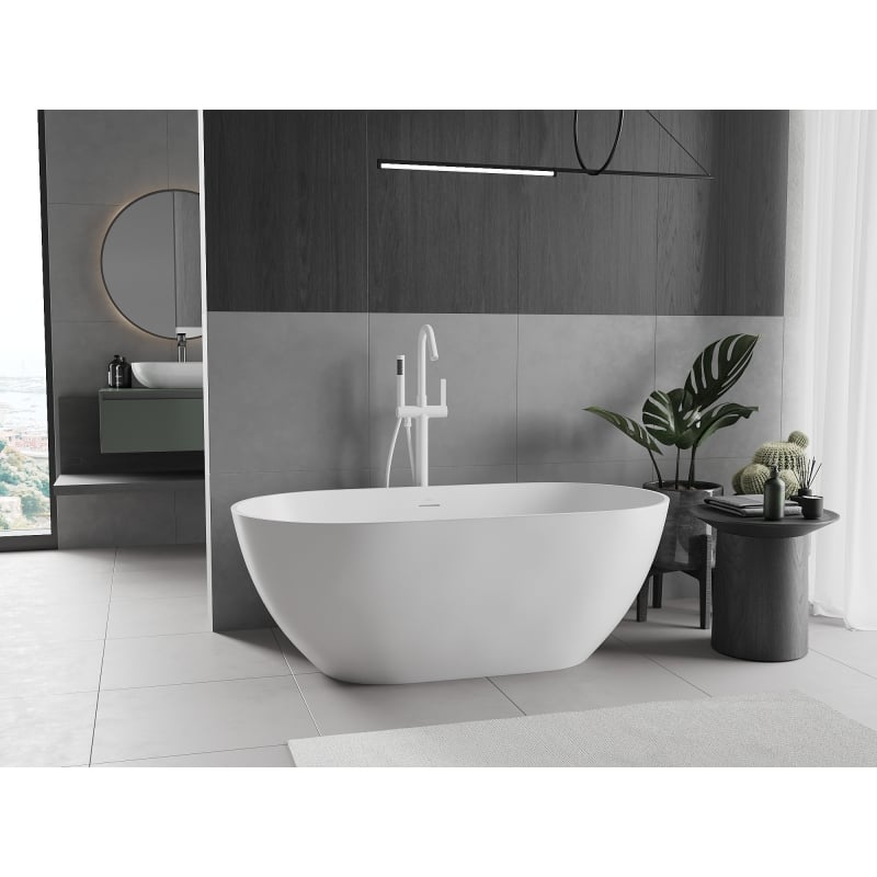 Mexen Rimini laisvai stovinti vonia iš konglomerato 150 x 75 cm, balta matinė - 57241507500