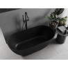 Mexen Rimini laisvai stovinti vonia iš akmens masės 150 x 75 cm, juodai matinė - 57241507570