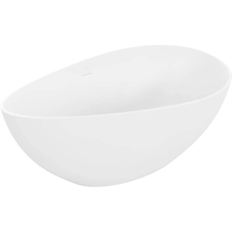Mexen Parma laisvai stovinti vonia iš konglomerato 160 x 95 cm, matinė balta - 57231609500