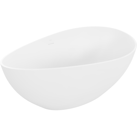 Mexen Parma laisvai stovinti vonia iš konglomerato 160 x 95 cm, matinė balta - 57231609500