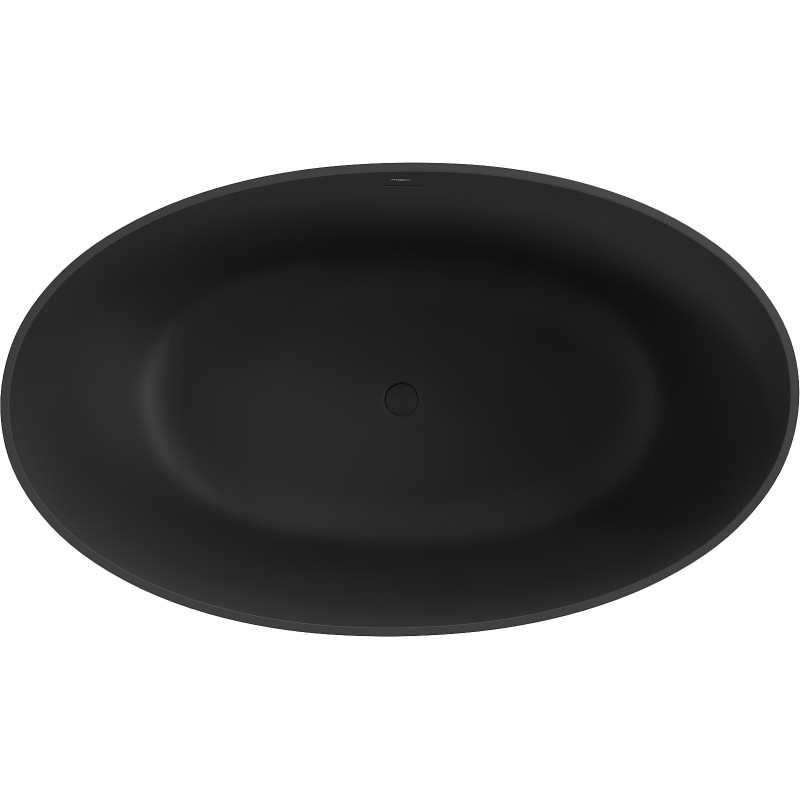 Mexen Parma laisvai pastatoma vonia iš konglomerato 160 x 95 cm, juoda matinė - 57231609570