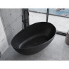 Mexen Parma laisvai pastatoma vonia iš konglomerato 160 x 95 cm, juoda matinė - 57231609570