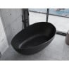 Mexen Parma laisvai stovinti vonia iš konglomerato 160 x 95 cm, juoda matinė - 57231609570