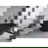 Mexen Parma laisvai stovinti vonia iš konglomerato 160 x 95 cm, juoda matinė - 57231609570