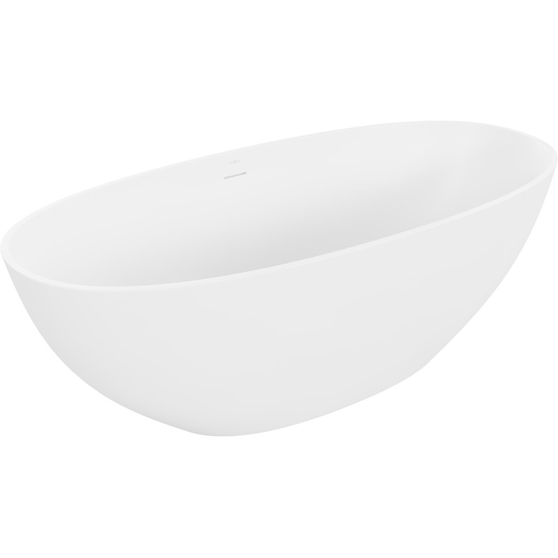 Mexen Bari laisvai stovinti vonia iš konglomerato, 165 x 75 cm, balta matinė - 57221657500