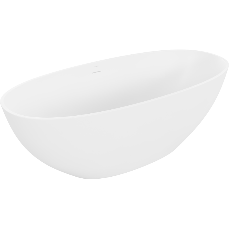 Mexen Bari laisvai stovinti vonia iš konglomerato 165 x 75 cm, matinė balta - 57221657500