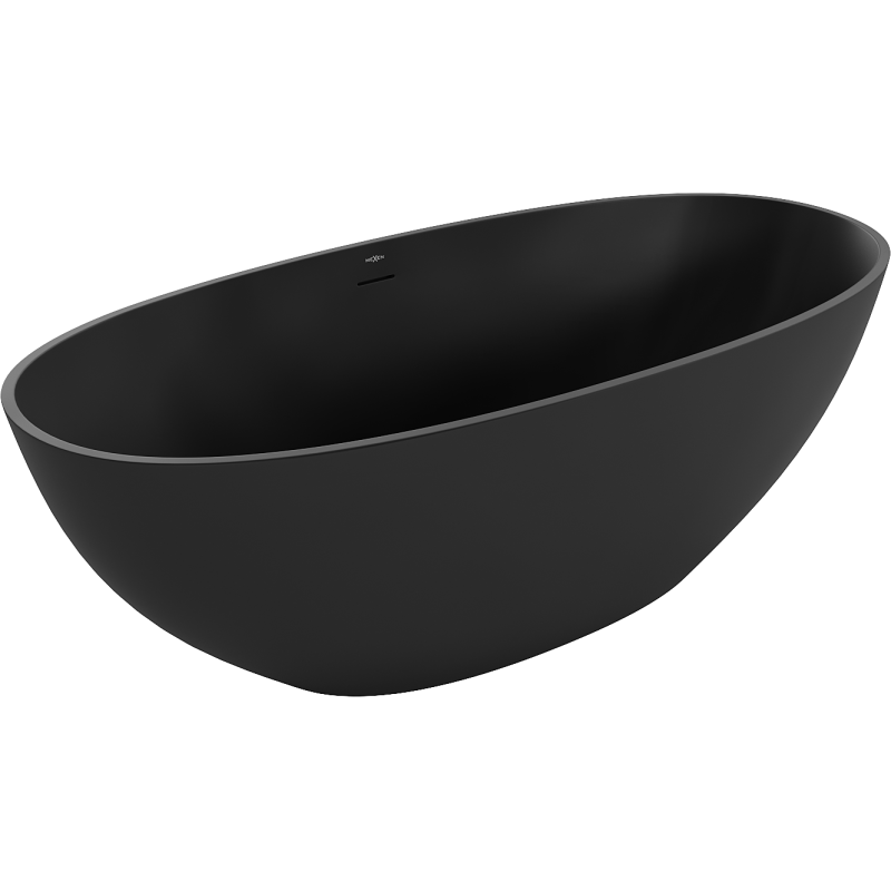 Mexen Bari laisvai pastatoma vonia iš konglomerato 165 x 75 cm, juoda matinė - 57221657570