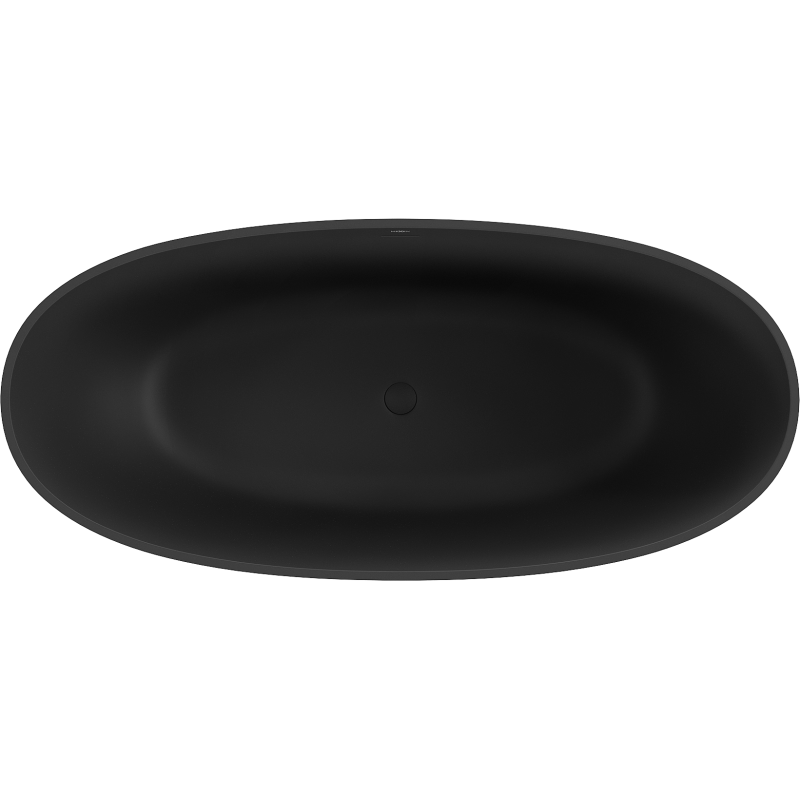Mexen Bari laisvai pastatoma vonia iš konglomerato 165 x 75 cm, juoda matinė - 57221657570