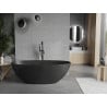 Mexen Bari laisvai stovinti vonia iš konglomerato 165 x 75 cm, matinis juodas - 57221657570