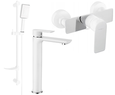 Mexen Alfa DF54 dušo komplektas, baltas/chromas - 745714DF54-02