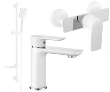 Mexen Alfa DF62 dušo komplektas, baltas/chromuotas - 745704DF62-02